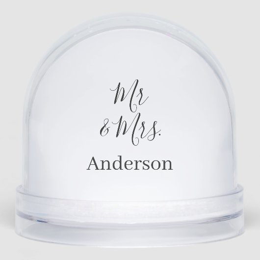 Anm & Frau geben Sie den Familiennamen Datum Jahr  Schneekugeln (Vorderseite)