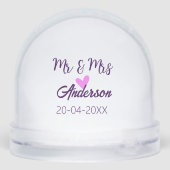 Anm & Frau geben Sie den Familiennamen Datum Jahr  Schneekugeln (Rückseite)