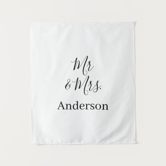 Anm & Frau geben Sie den Familiennamen Datum Jahr  Wandteppich (Vorderseite)