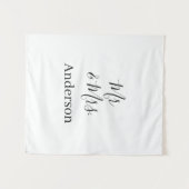 Anm & Frau geben Sie den Familiennamen Datum Jahr  Wandteppich (Vorderseite (Horizontal))