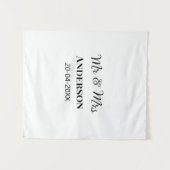 Anm & Frau geben Sie den Familiennamen Datum Jahr  Wandteppich (Vorderseite (Horizontal))