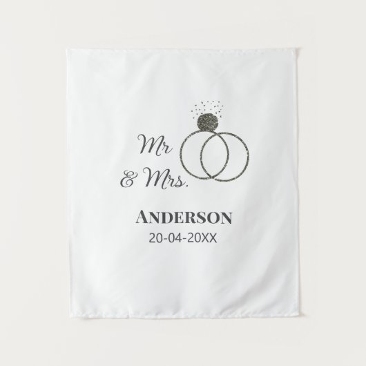 Anm & Frau geben Sie den Familiennamen Datum Jahr  Wandteppich (Vorderseite)