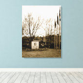 Anmelde- und Lodge-Ansicht Leinwanddruck (Insitu (Holzboden))
