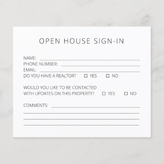 Anmeldeformular für das offene Haus Flyer (Vorne)