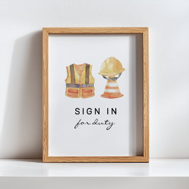 Anmelden für Dienstbau Geburtstagsunterschrift Poster