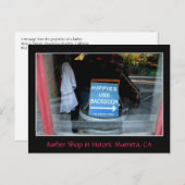 Anmelden in Barber Shop Window, Murrieta, CA Postkarte (Vorne/Hinten)