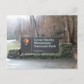 Anmelden Unterschrift. Smoky Mountains National Pa Postkarte (Vorderseite)
