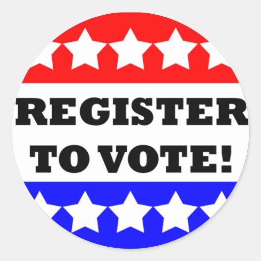 Anmelden zur Abstimmung Runder Aufkleber (Vorderseite)