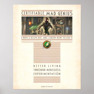 Anmeldepflichtiges wütendes Genieplakat (16x20") Poster