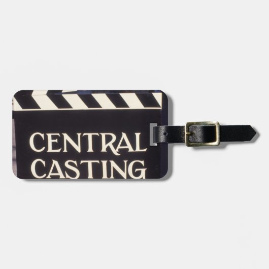 Anmeldung auf Englisch CENTRAL CASTING Gepäckanhänger (Vorderseite horizontal)