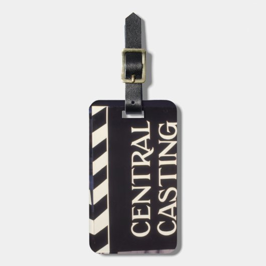 Anmeldung auf Englisch CENTRAL CASTING Gepäckanhänger (Vorderseite vertikal)