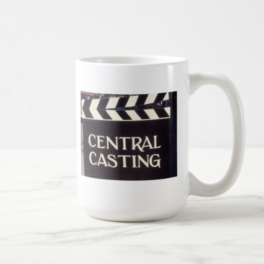 Anmeldung auf Englisch CENTRAL CASTING Kaffeetasse (Rechts)
