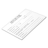 Anmeldung des Datenschutzbeauftragten in Slips Not Notizblock (angewinkelt)