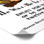 Anmeldung für die Infanterie — WWI Poster (Ecke)