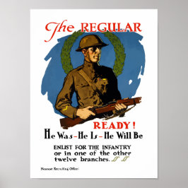 Anmeldung für die Infanterie — WWI Poster