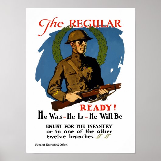 Anmeldung für die Infanterie — WWI Poster (Vorne)