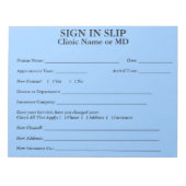 Anmeldung für Privatanwender in Slips Notepad (Sky Notizblock (Vorderseite)