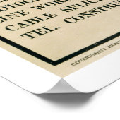 Anmeldung in Signalkorps 1919 Poster (Ecke)