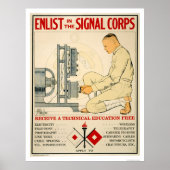 Anmeldung in Signalkorps 1919 Poster (Vorne)