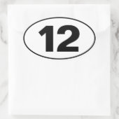 ANMERKUNG 12 OVALER AUFKLEBER (Tasche)