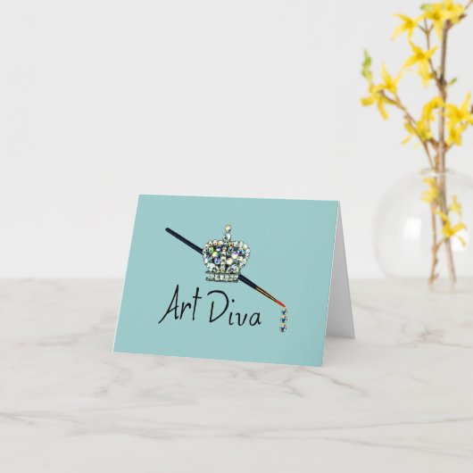 Anmerkung "Art Diva" Karte (Gelbe Blume)