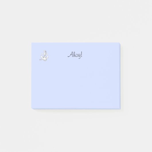 Anmerkung Pad - Ahoy mit Anchor Post-it Klebezettel (Vorderseite)