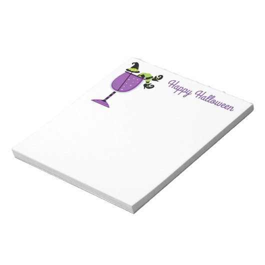 Anmerkung Pad-Halloween-Hexe Notizblock (Rotiert)