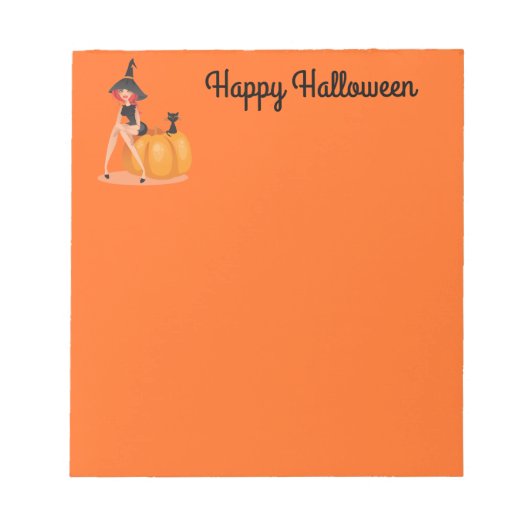 Anmerkung Pad-Halloween-Hexe Notizblock (Vorderseite)
