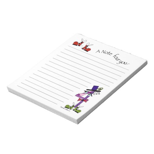 Anmerkung Pad Nummer vier Notizblock (Rotiert)