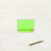 Anmerkung vom Lehrer Post-it Klebezettel (Auf Schreibtisch)