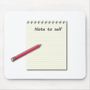 Anmerkung zum Selbstpapier und -bleistift Mousepad