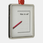 Anmerkung zum Selbstpapier und -bleistift Silbernes Ornament (Rechts)