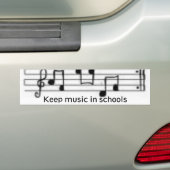 Anmerkungen, behalten Musik in den Schulen Autoaufkleber (Auf Auto)