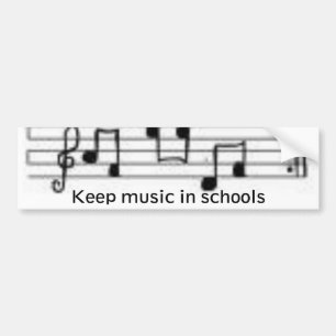 Anmerkungen, behalten Musik in den Schulen Autoaufkleber