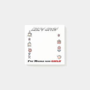 Anmerkungen der Mutter - Entwurf der Post-it-Note Post-it Klebezettel