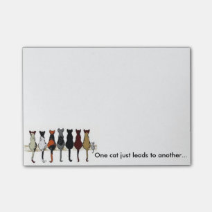 Anmerkungen "eine Katze führt gerade zu andere " Post-it Klebezettel