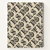 Anmerkungen Elegante dekorative Typografie Notizblock (Rückseite)