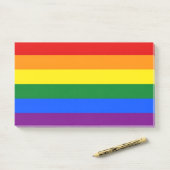 Anmerkungen mit der Flagge "Pride Rainbow" für LGB Post-it Klebezettel (Auf Schreibtisch)