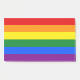 Anmerkungen mit der Flagge "Pride Rainbow" für LGB Post-it Klebezettel