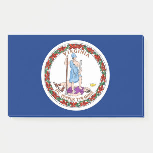 Anmerkungen mit der Flagge Virginias, USA Post-it Klebezettel