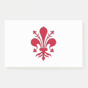 Anmerkungen mit der Flagge von Florenz, Toskana, I Post-it Klebezettel