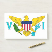 Anmerkungen mit der Flagge von Jungfrauen, USA Post-it Klebezettel (Auf Schreibtisch)