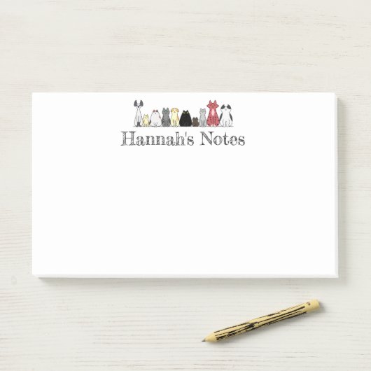 Anmerkungen - Reihe Katzen Post-it Klebezettel (Auf Schreibtisch)