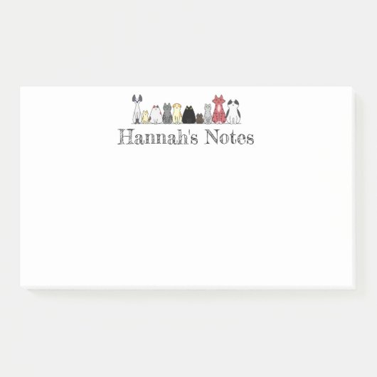 Anmerkungen - Reihe Katzen Post-it Klebezettel (Vorderseite)