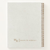 Anmerkungen und Muskeln Moderne Skriptmonogramm El Notizblock (Rückseite)