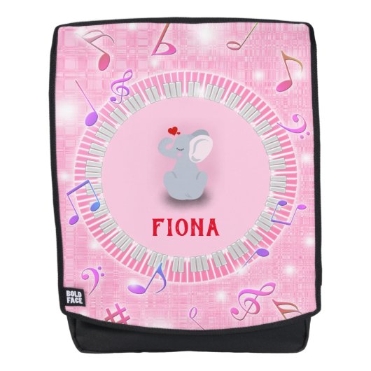 Anmerkungen und runde Tastatur mit Elephant Rucksack (Vorderseite)