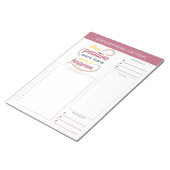 Anmerkungen und Zeitplan für das Tagesplanangebot Notizblock (angewinkelt)