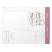 Anmerkungen und Zeitplan für das Tagesplanangebot Notizblock (Vorderseite)