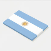 Anmerkungen unter der Flagge Argentiniens Post-it Klebezettel (angewinkelt)
