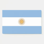 Anmerkungen unter der Flagge Argentiniens Post-it Klebezettel (Vorderseite)